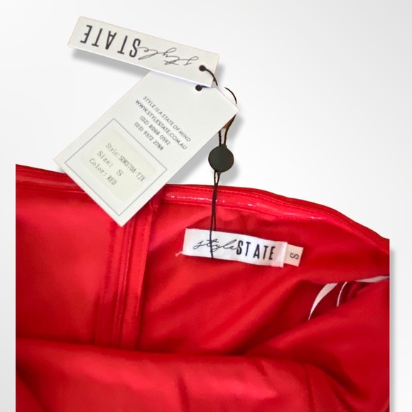 Style State Red Body-con Strapless Club Dress size S NWT - Picture 7 of 8